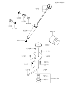 Lubrication Equipment Diagram and Parts List for FX850V-JS11  Cub Cadet Lawn Tractor